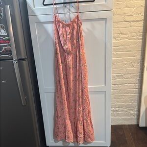 Reformation Pink Floral Maxi Dress size L